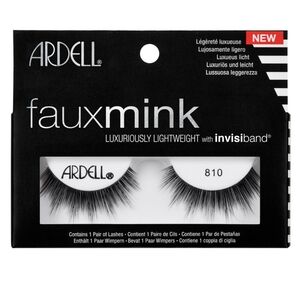 4 x Ardell Faux Mink Lashes, Natural Volume False Eyelashes, 810 Black